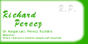 richard perecz business card